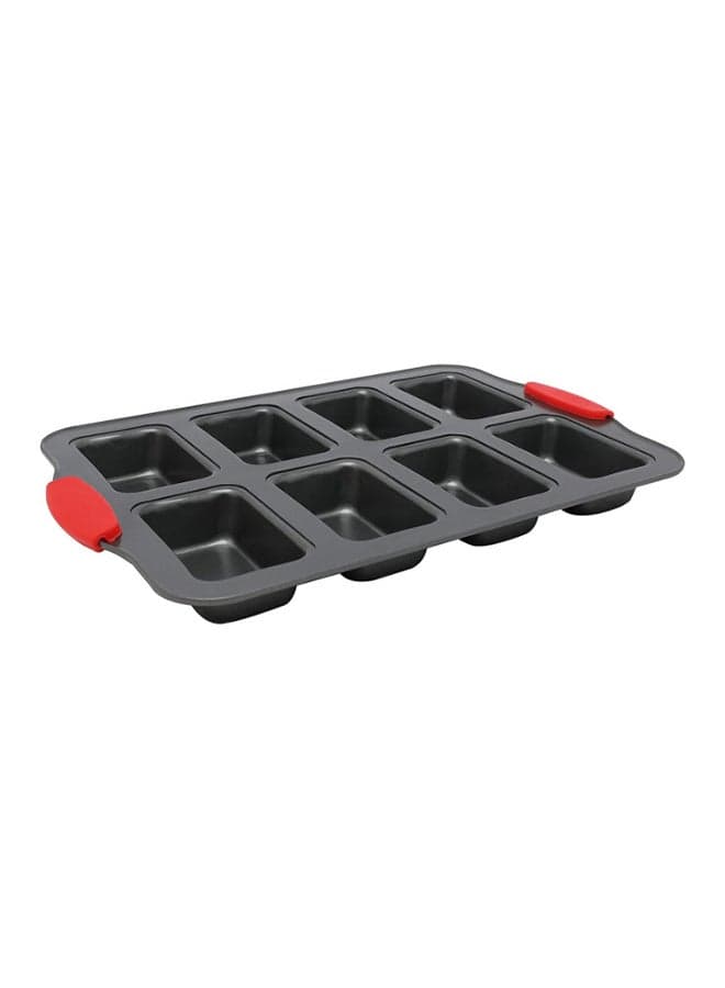 8-Cup Brownie Pan Black/Red 36x24x3.4cm