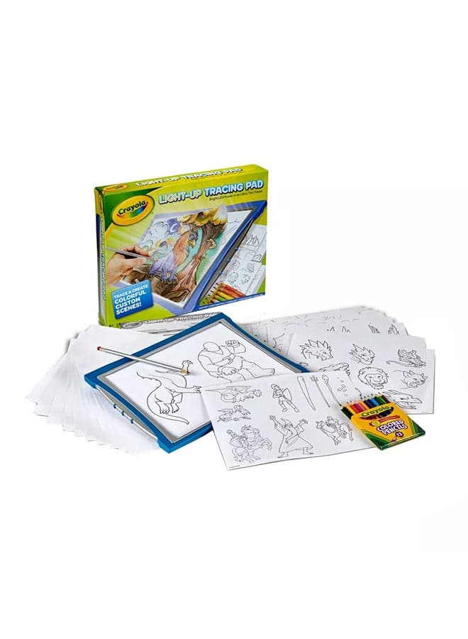 34-Piece Light-Up Tracing Pad Kit Multicolor