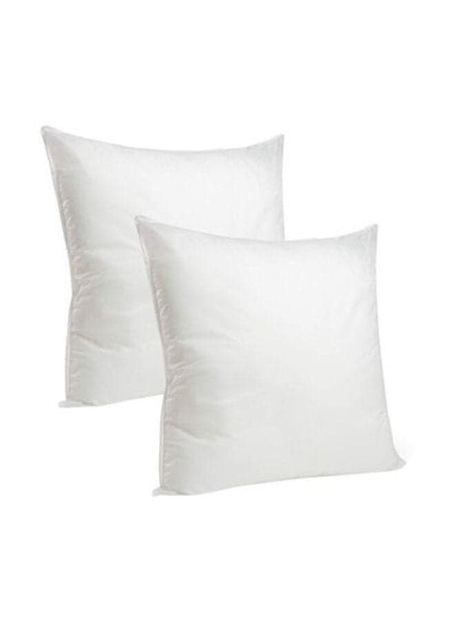 2 Pieces Microfibre Square Cushion Filler White 45x45cm