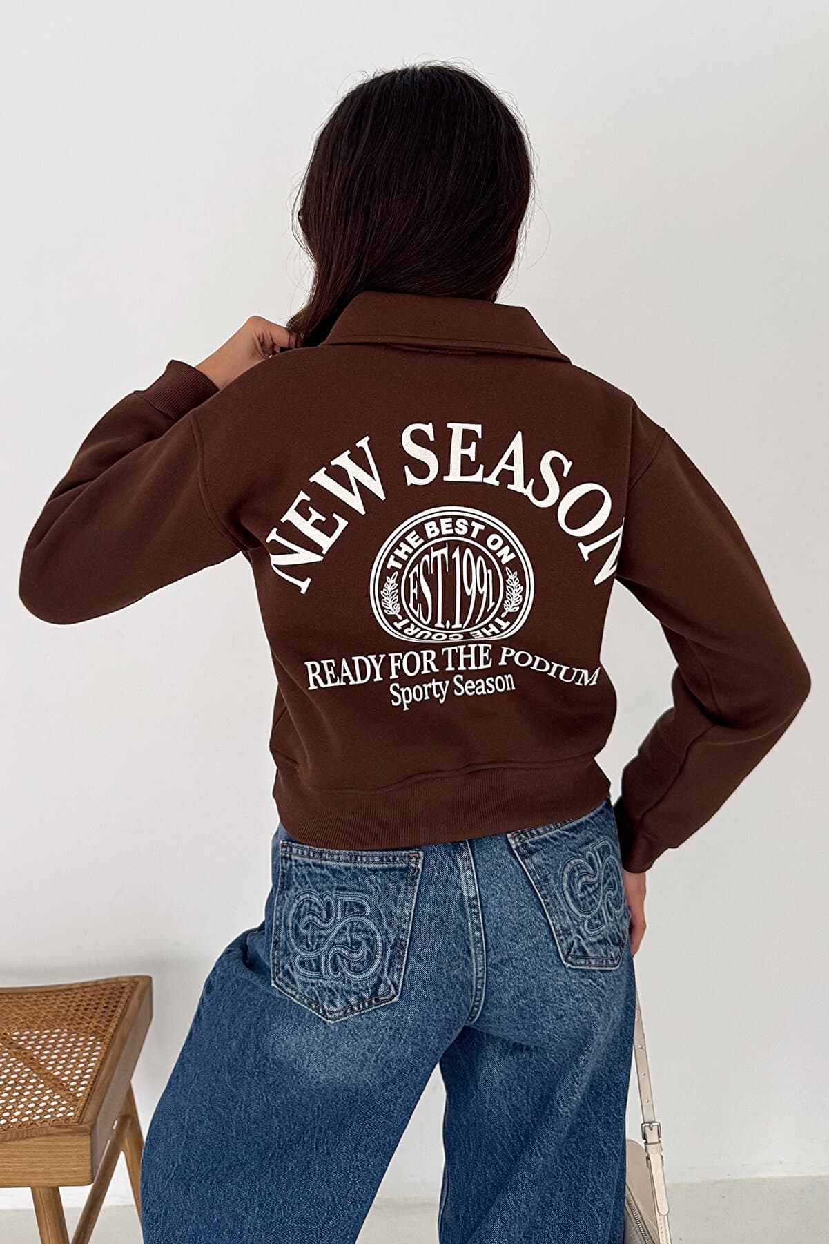 Women's Printed Oversized Sweatshirt – Sporty Season 1992