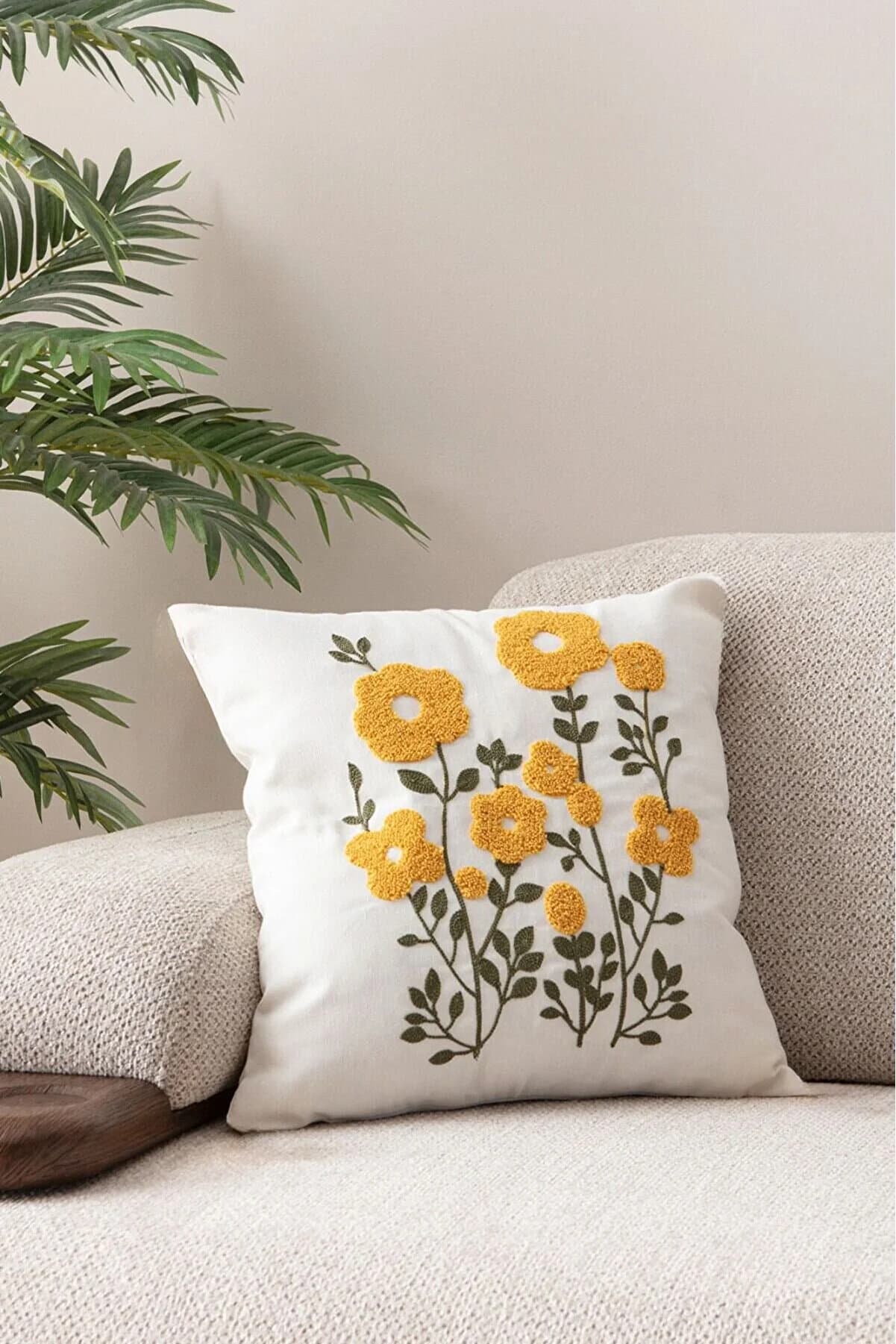 Single Punch (Punch) Embroidered Decorative Design Pillow Case Süzene Embroidered High Quality Punch