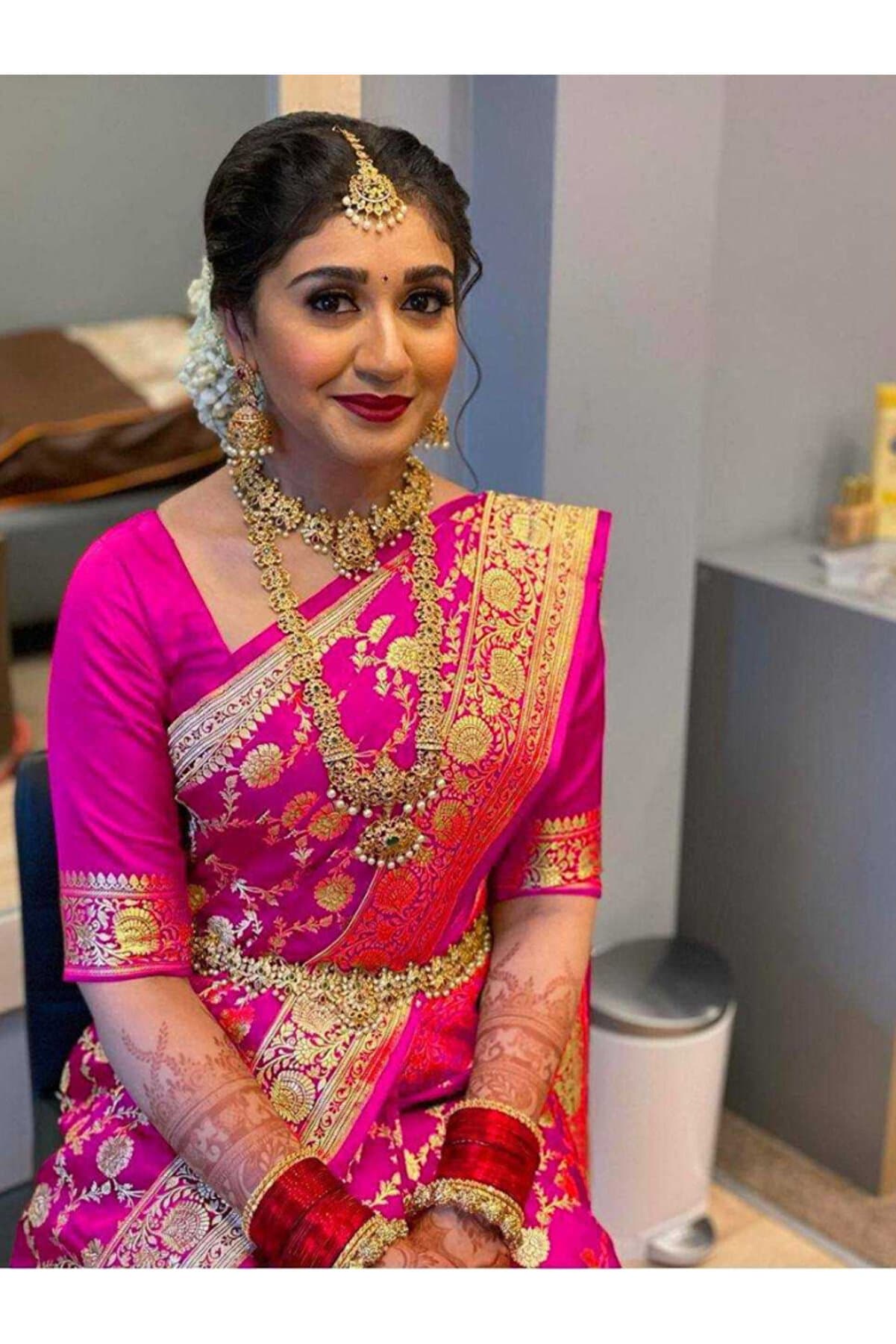 Pink Silk Sarees - MAF3056 | Pink