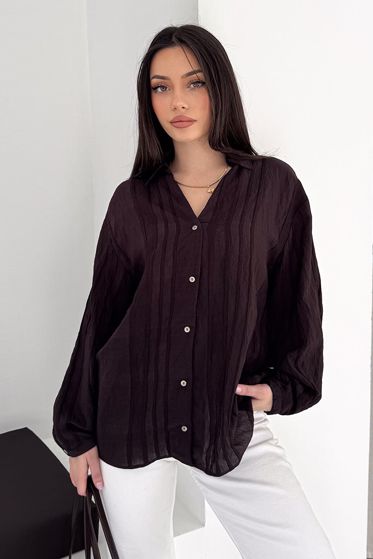 Women's Oversize Shirt – Buttoned Loose Fit