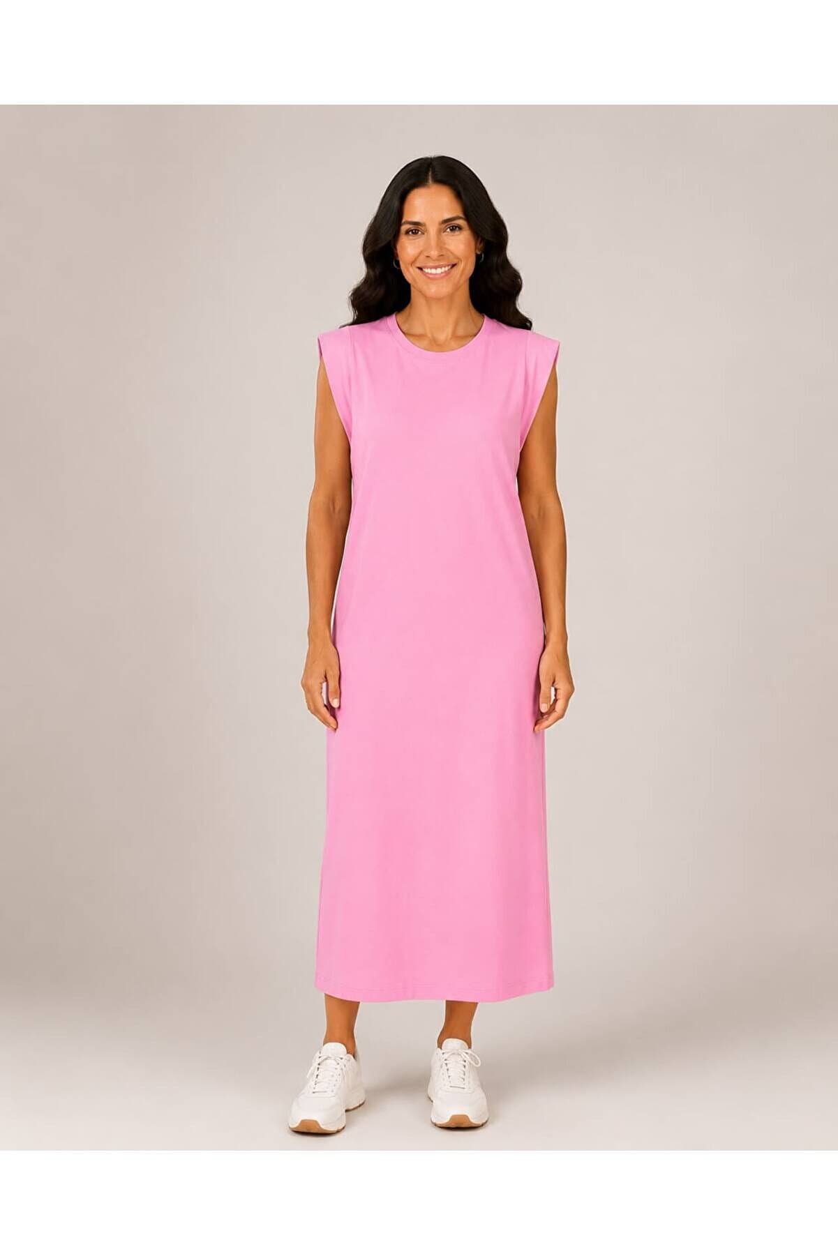 Pique Modal Padded Maxi Dress