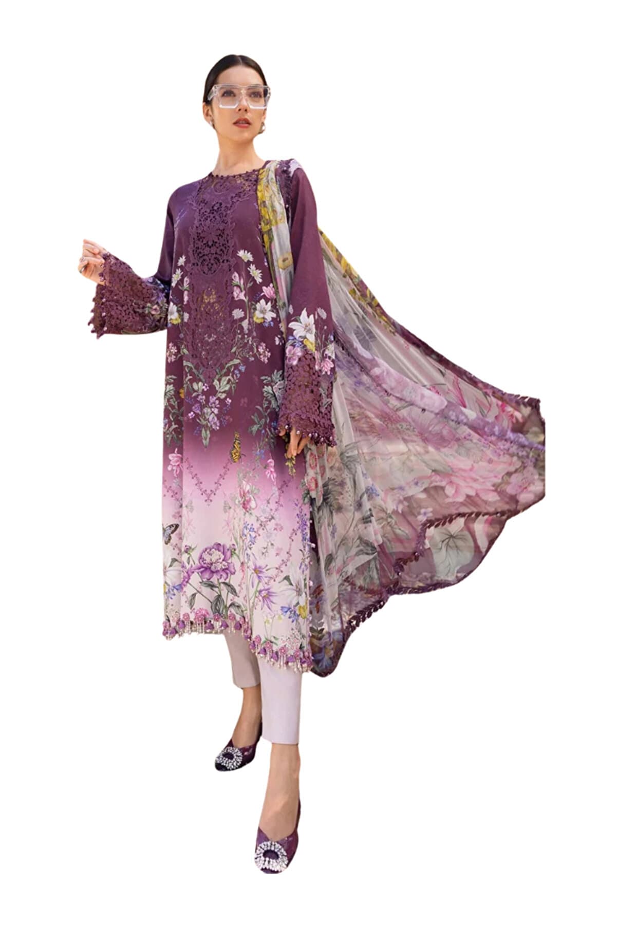 Plum 3-Piece Unstitched Lawn Suit - AFK2011 | Plum