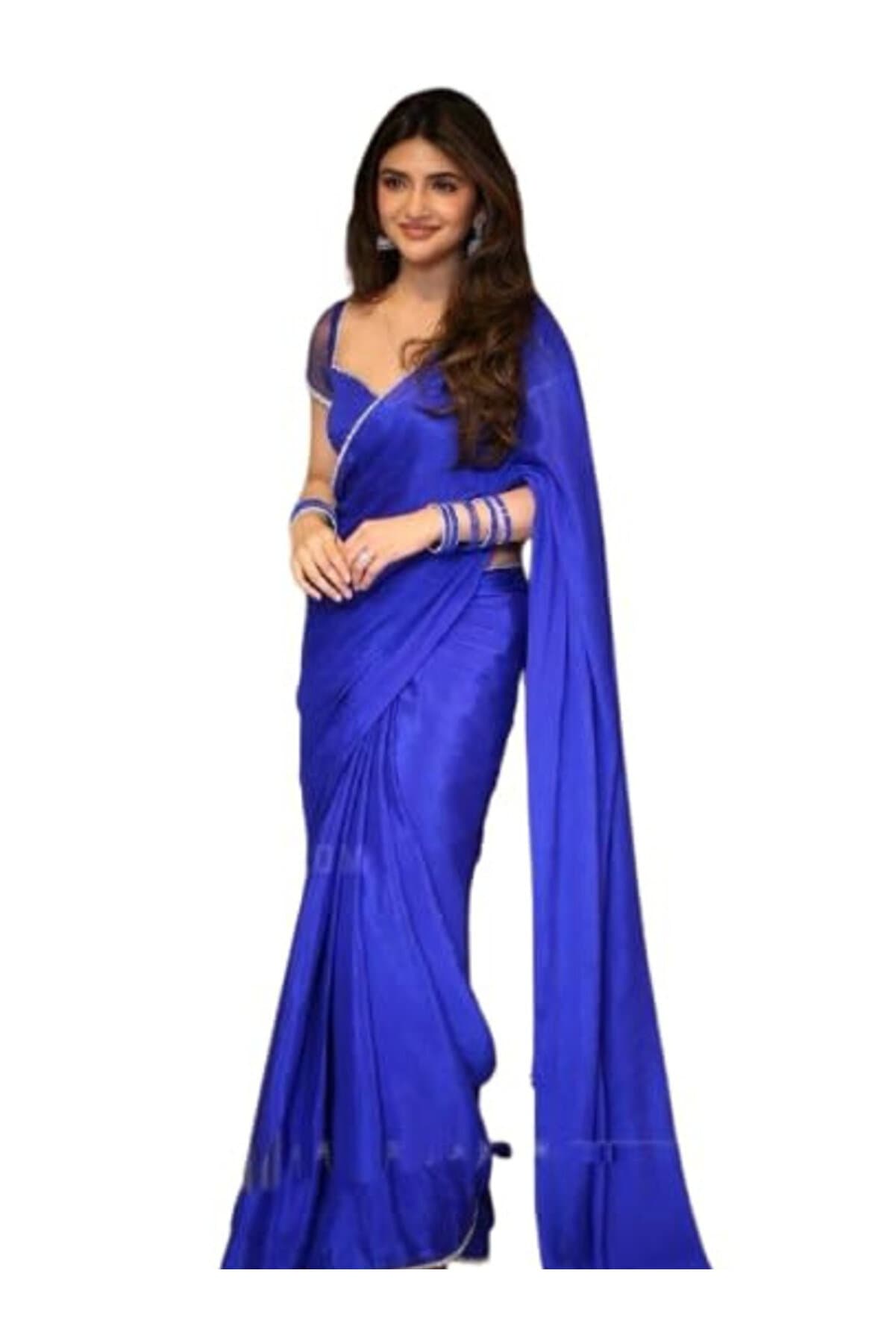 Blue Vichitra Silk Saree - MAF3126 | Blue