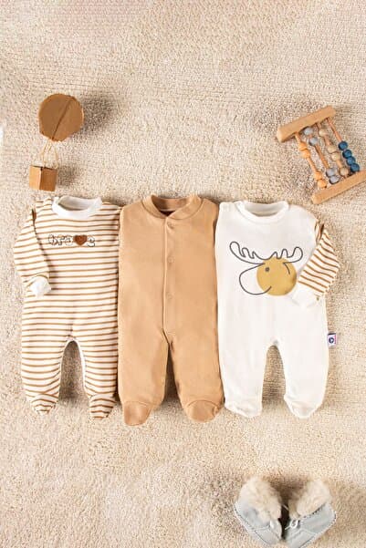 Organic Deer 3 Pieces Jumpsuit Set