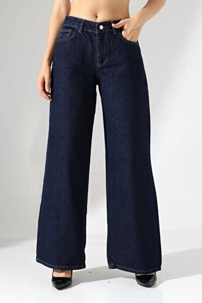 Women's Dark Blue Palazzo Jeans