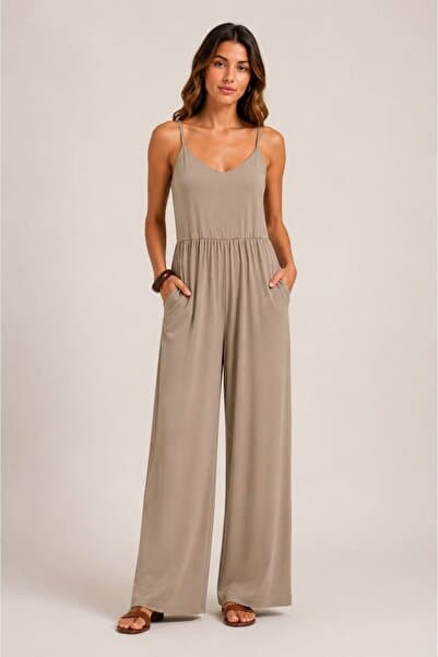 Drawstring Pocketed Overalls