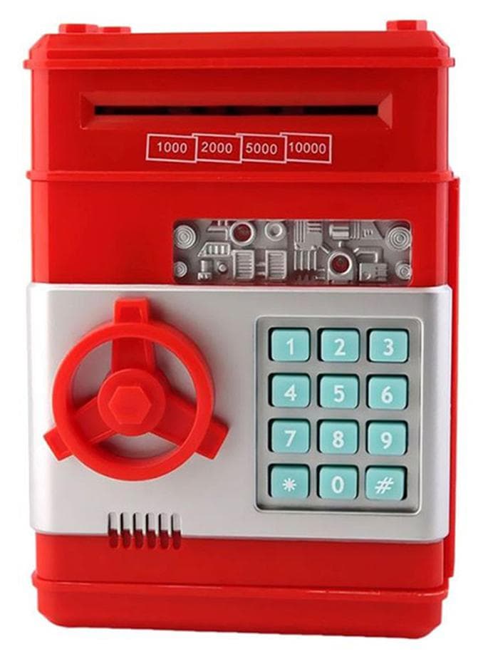 Electronic Money Saving Box With Password Protected Unique Detailed Design 20.5x15x14.5cm