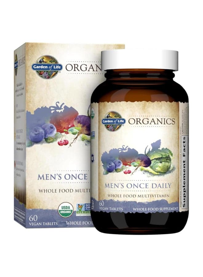Men'S Once Daily, Whole Food Multivitamin 60 Vegan Tablets