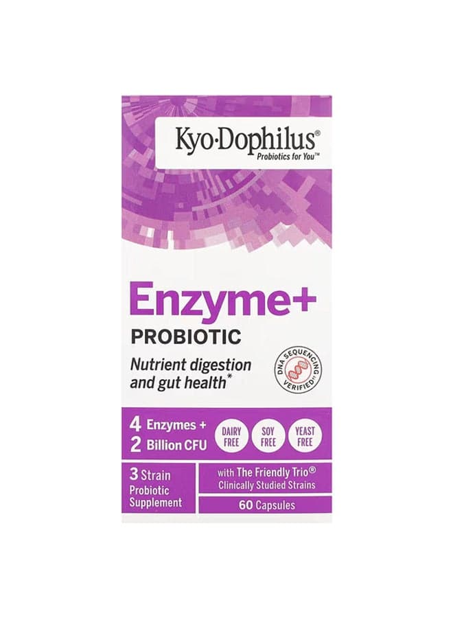 Kyolic, Kyo Dophilus, Enzyme + Probiotic, 60 Capsules