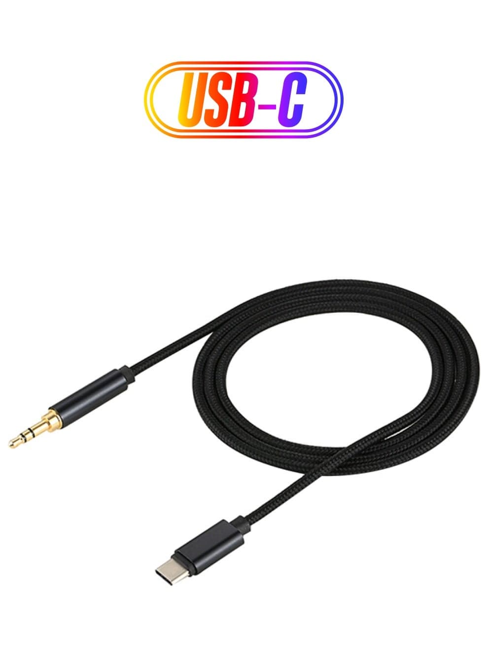 Type-C To 3.5mm Audio Cable Black
