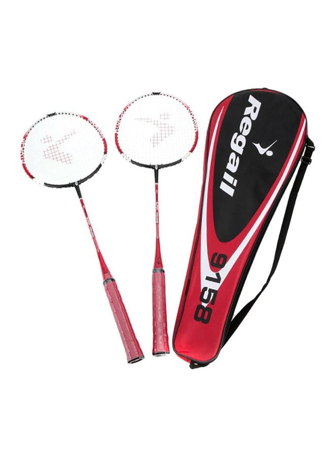 2-Piece Badminton Racket With Carry Bag 120grams