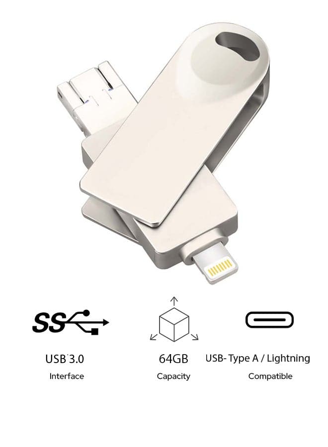 2-In-1 U Disk 3.0 USB Flash Drive | 64 GB
