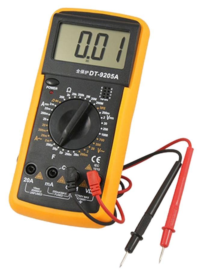 Digital Multimeter Voltmeter Avometer Dt-9205A 19x13x4cm