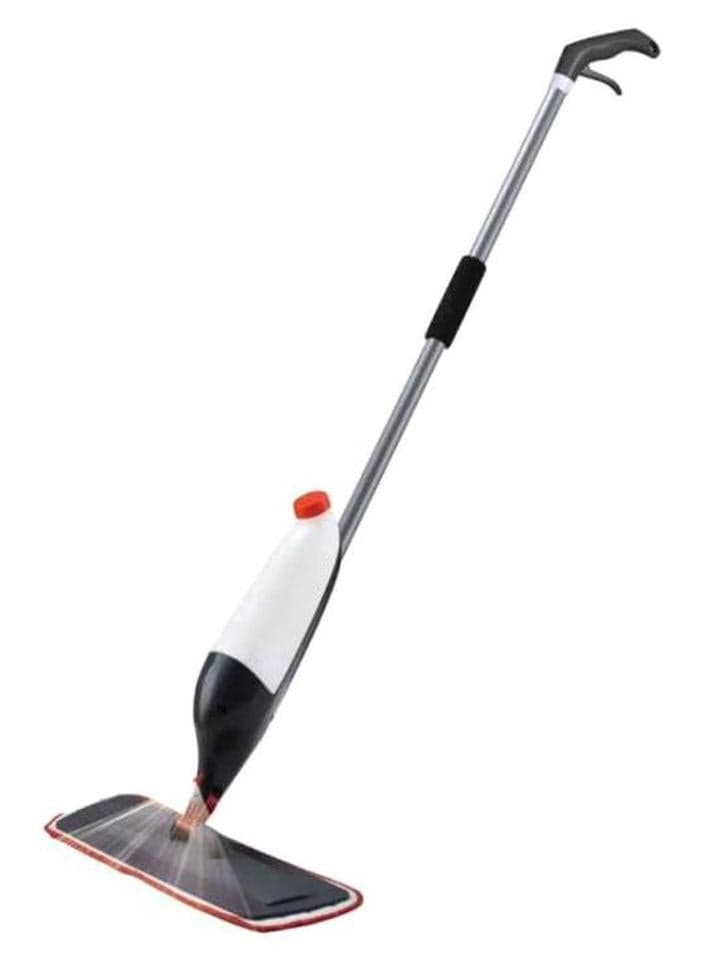 Spray Mop With Microfiber Cleaning Cloth White/Black/Silver