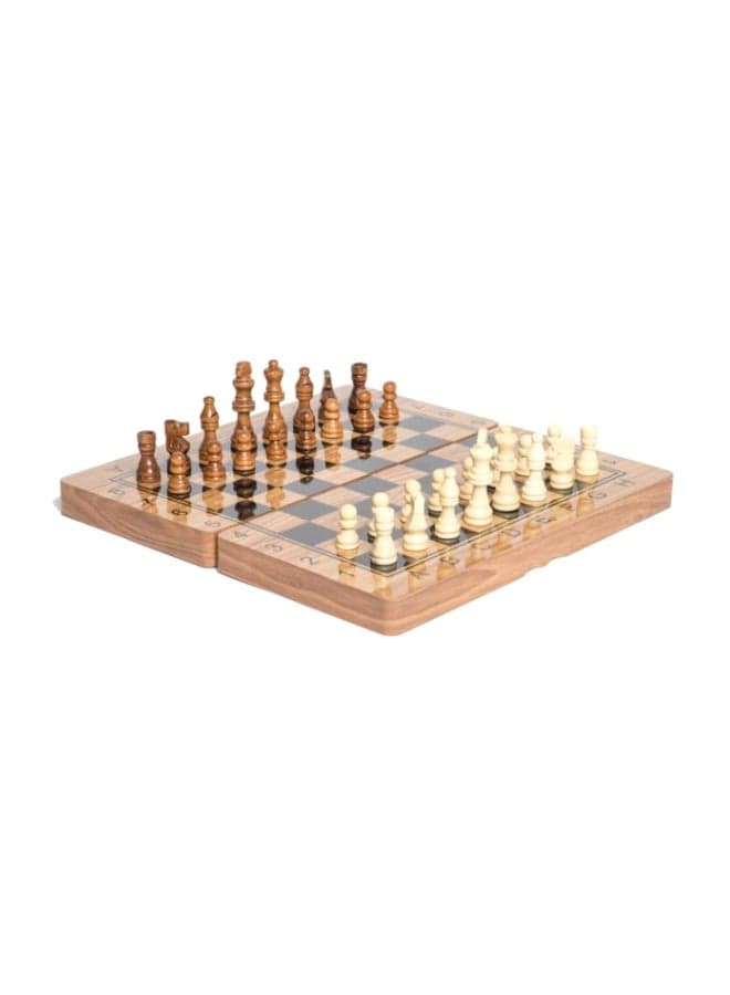3-In-1 Folding Wooden Wood Chess Set