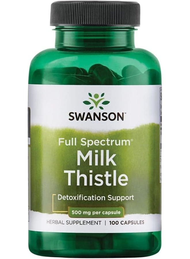 Full Spectrum Milk Thistle, 500 mg, 100 Capsules Packaging May Vary
