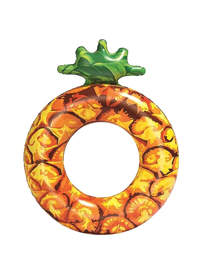 Inflatable Summer Fruit Ring Food Set - Novelty Pool Float Swimming Ring Lilo - Assorted - Pineapple or Watermelon 1.19meter