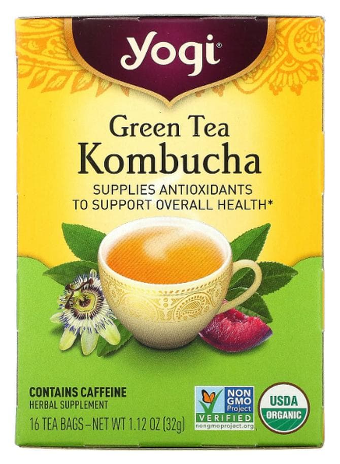 Kombucha Green Tea Bags, 16 Count