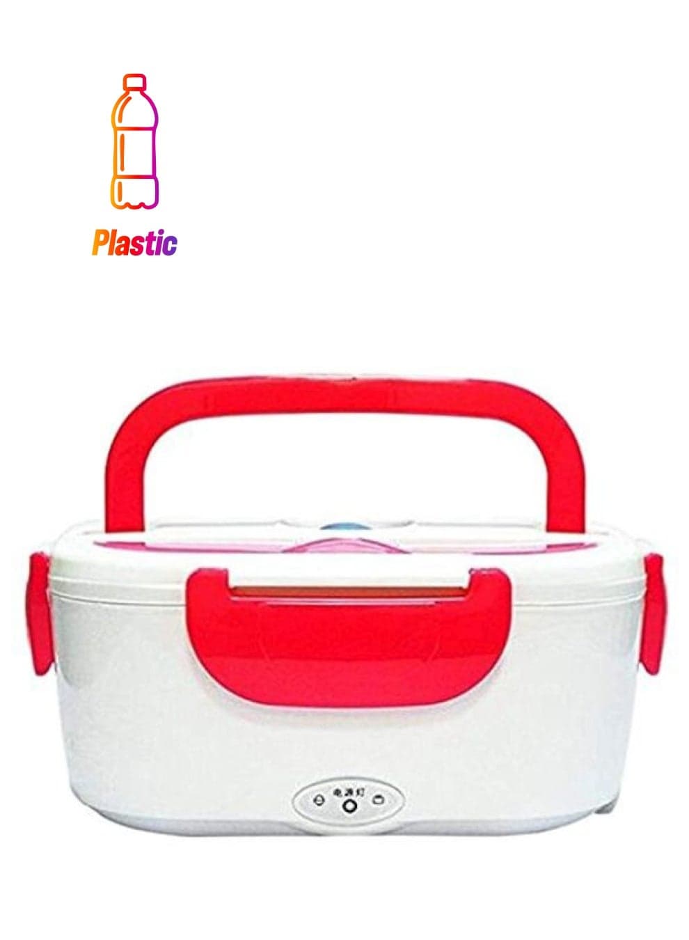 Electric Lunch Box White/Red 25.6x11.6x18.4cm
