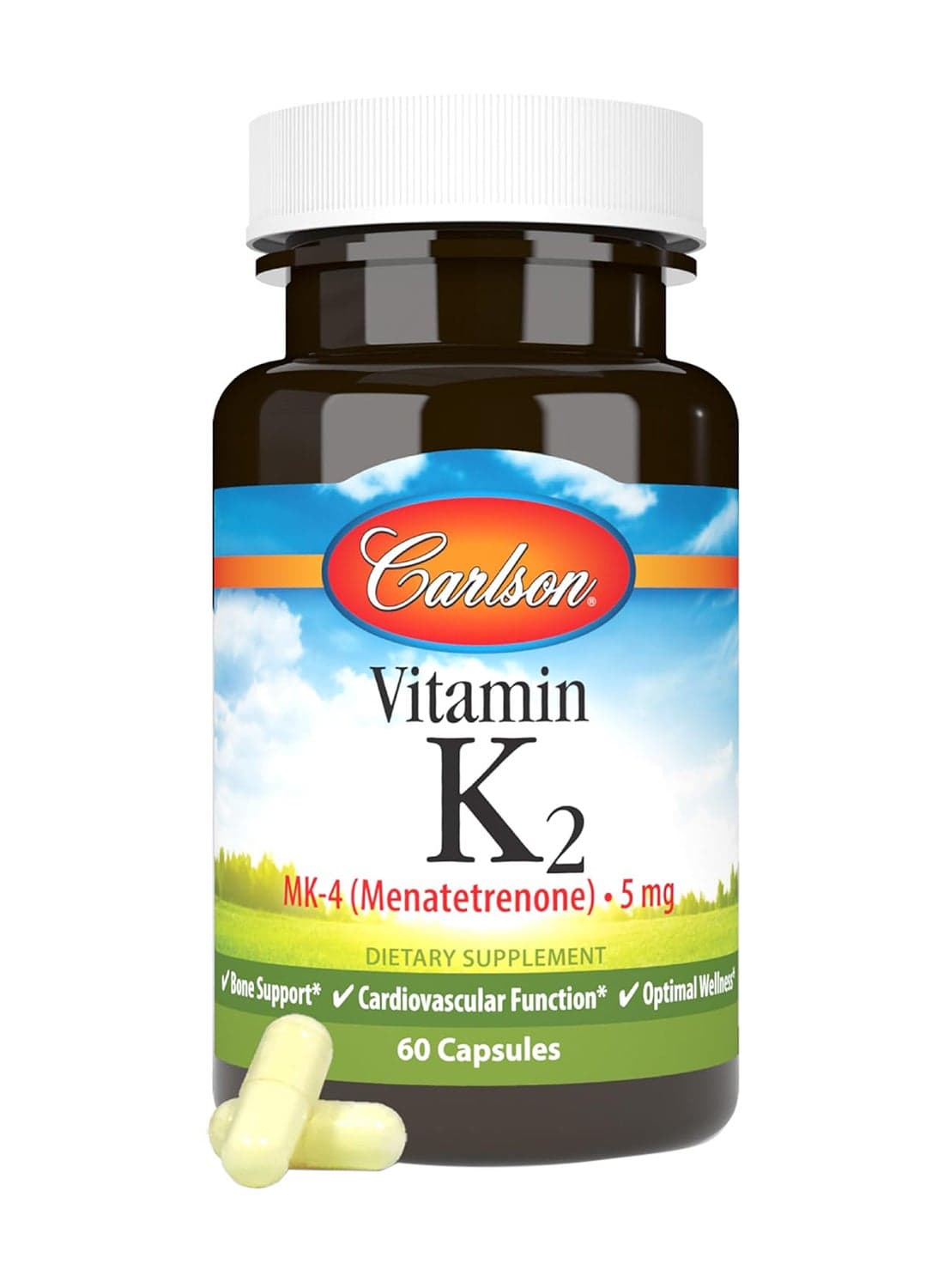 Vitamin K2 5mg Dietary Supplement - 60 Capsules