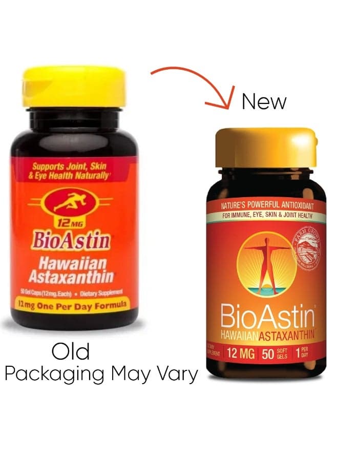 BioAstin, Hawaiian Astaxanthin, 12 mg - 50 Softgels Packaging May Vary