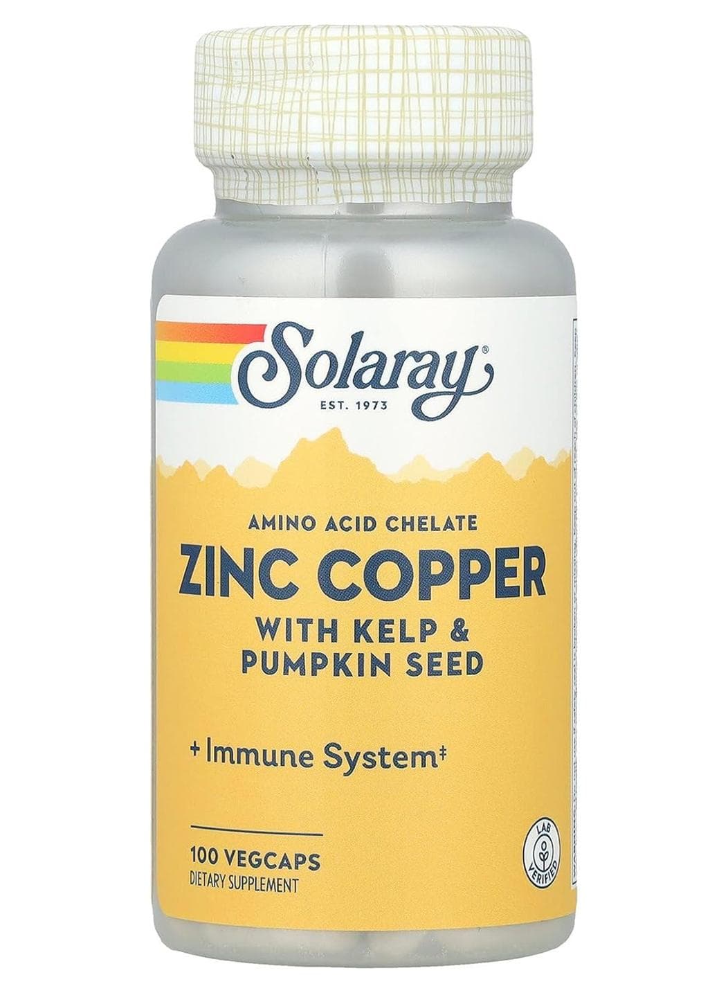 Amino Acid Chelate Zinc Copper 100 Vegcaps