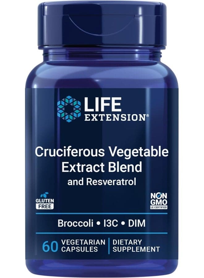 Cruciferous Vegetable Extract With Resveratrol - 60 Vegetarian Capsules