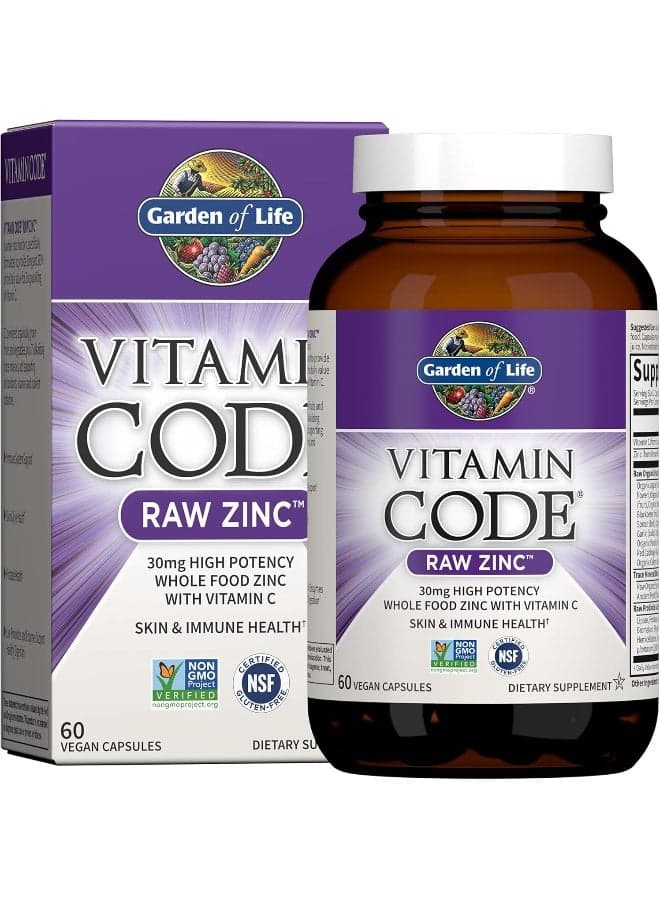Vitamin Code, RAW Zinc, 60 Vegan Capsules Packaging May Vary