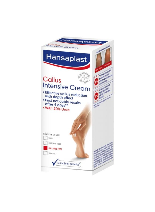 Intensive Callus Cream Callus Reduction Solution Very Dry Feet Noticeable Results 20% Urea