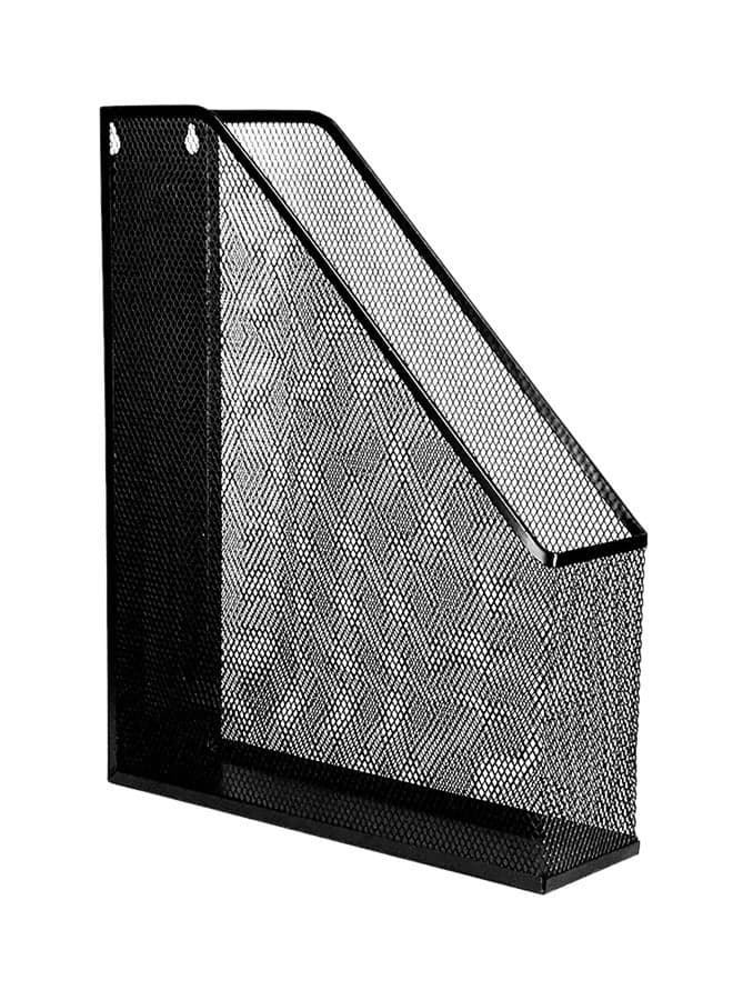 Metal Mesh Magazine File Holder Black