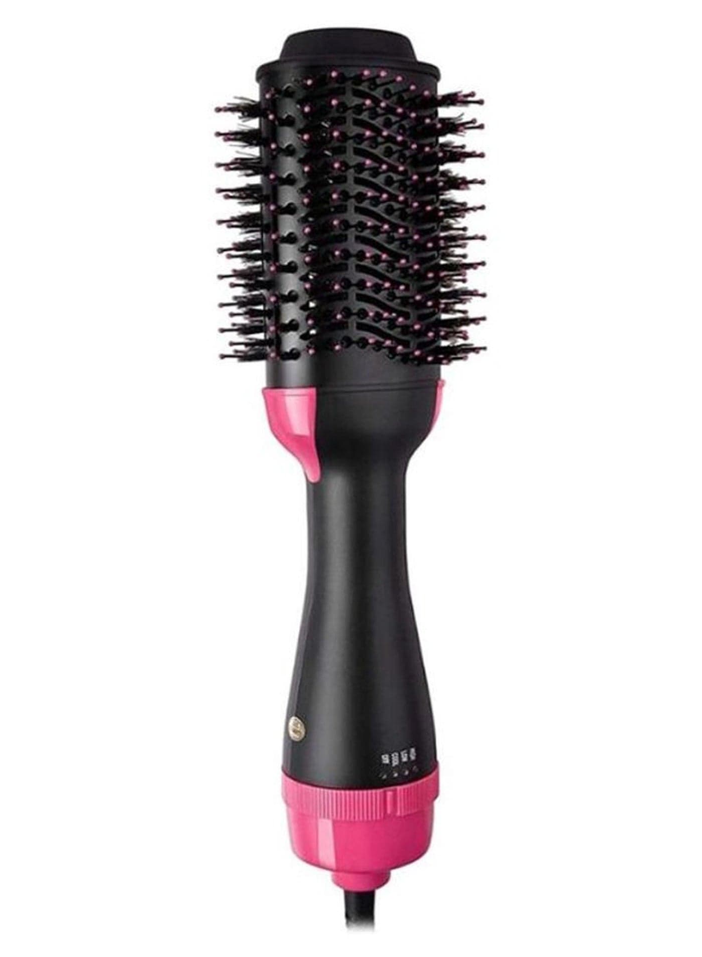 2-In-1 Hot Air Volumizer Hair Brush Black/Pink