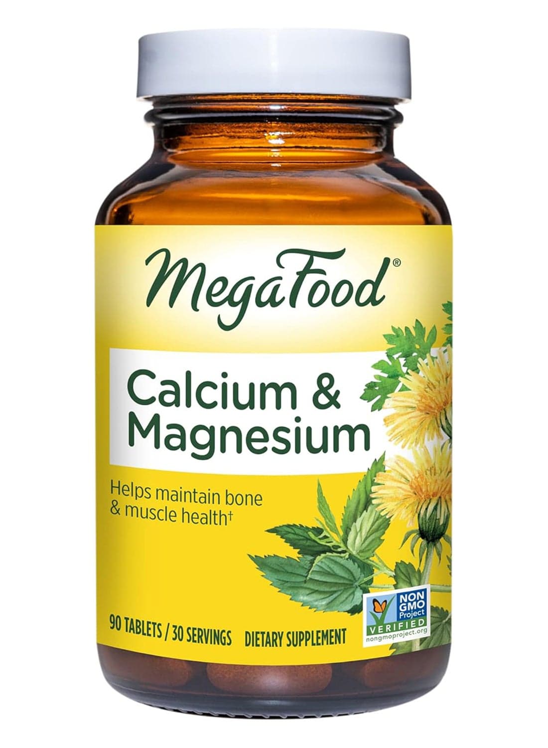 MegaFood Calcium Magnesium Dietary Supplement 90 Tablets