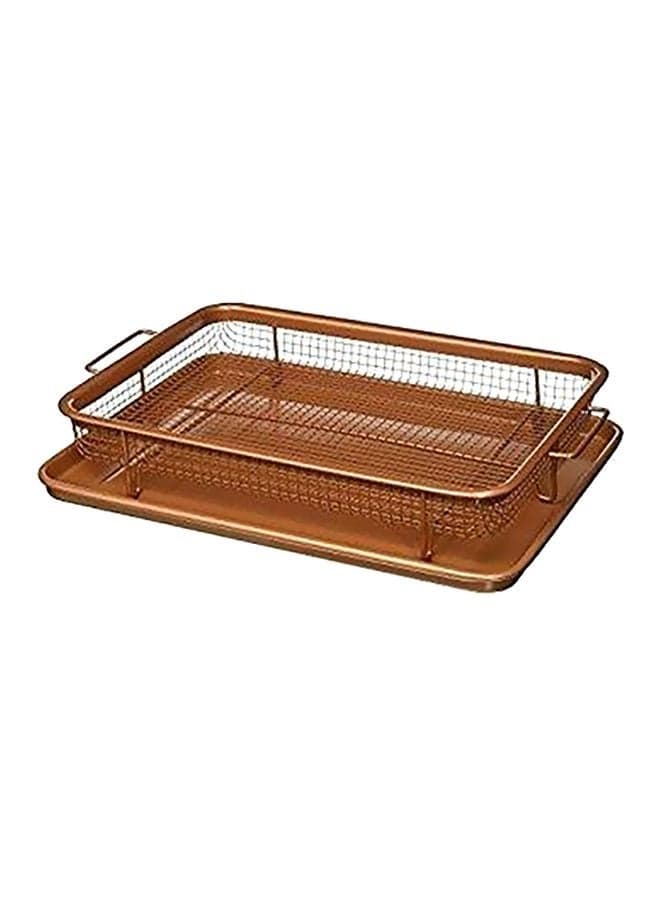 Non-Stick Oven Deep Fryer Copper 37x23cm