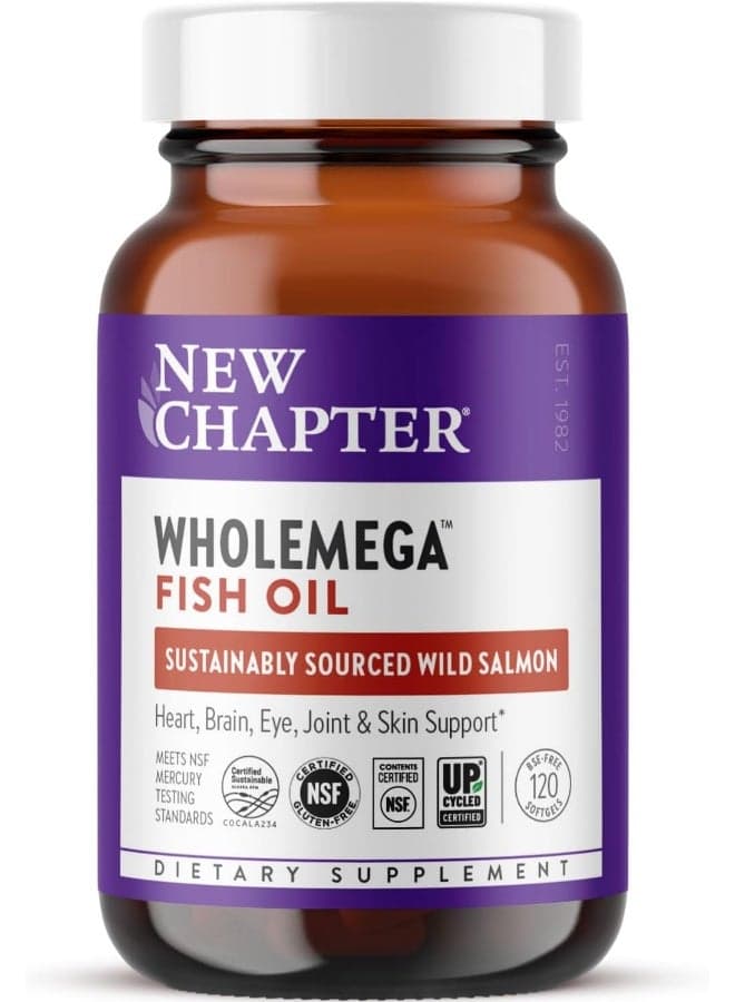 Wholemega Fish Oil, 120 BSE-Free Softgels
