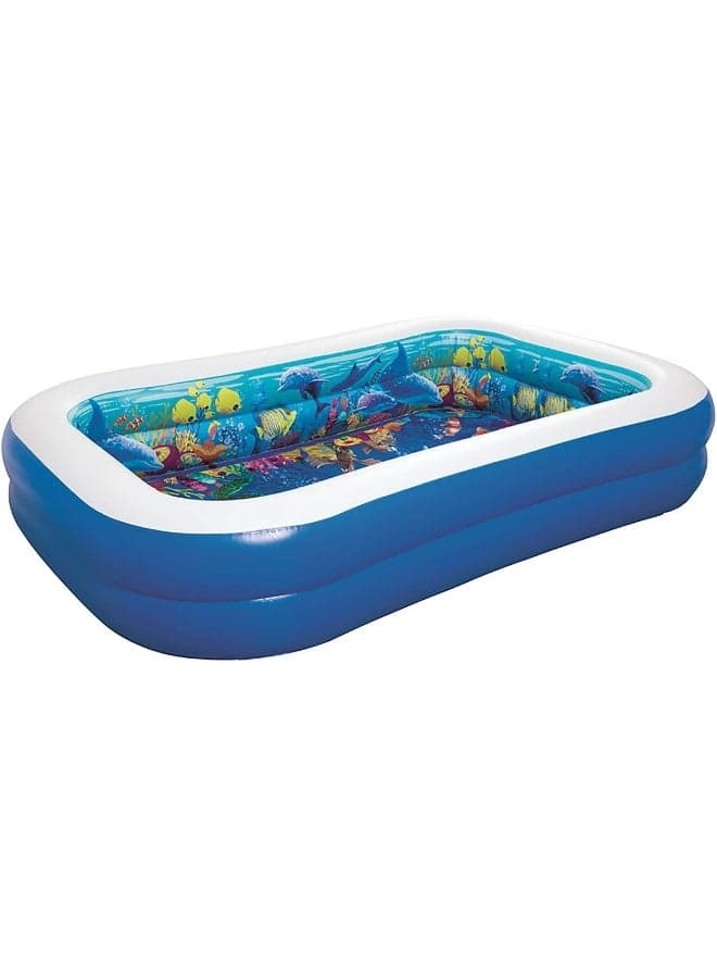 Bestway, 3D Undersea Adventure Inflatable Play Pool, 262x175x51cm 262x175x51cm
