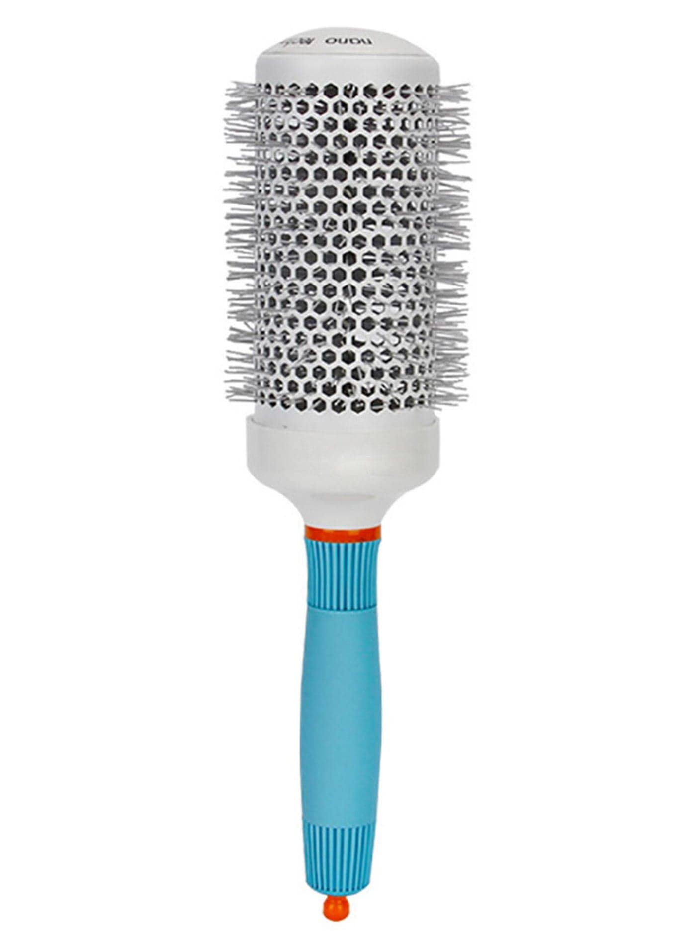 Round Blow Drying Hair Brush With Antistatic Bristle Silver / Blue 27X6X6cm