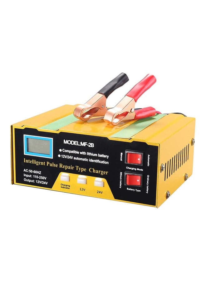 12V/24V Battery Charger Intelligent Pulse Repair Type Charger with Digital Display for Car Cell Motorcycle Battery AU Plug