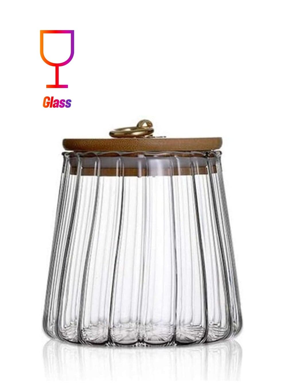 Glass Food Storage Jar Clear 10 x 8.5 x 11.5cm