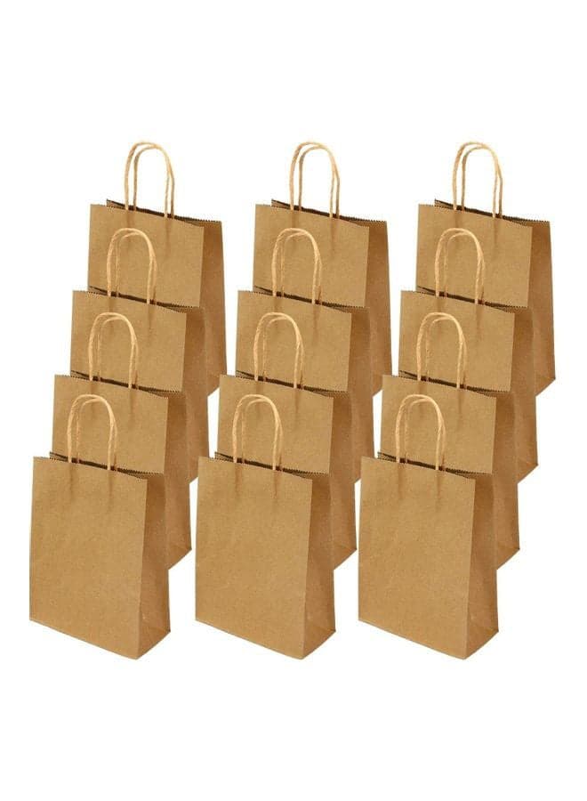 24-Piece Paper Gift Bag Set Brown