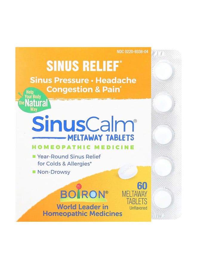 Sinus Relief Sinus Calm Unflavored 60 Meltaway Tablets