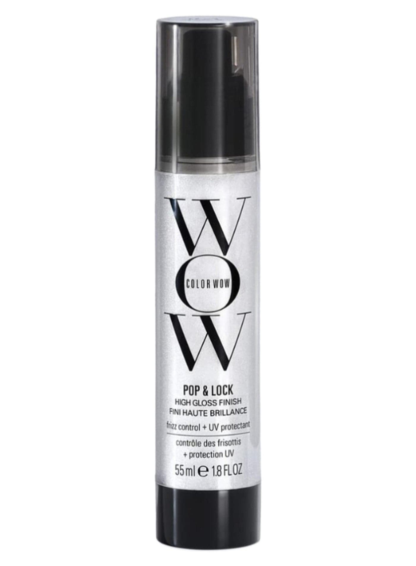 Pop & Lock High Gloss Shellac Serum, 55ml – Shine Serum for Frizz Control and Glossy Finish silver 55ml