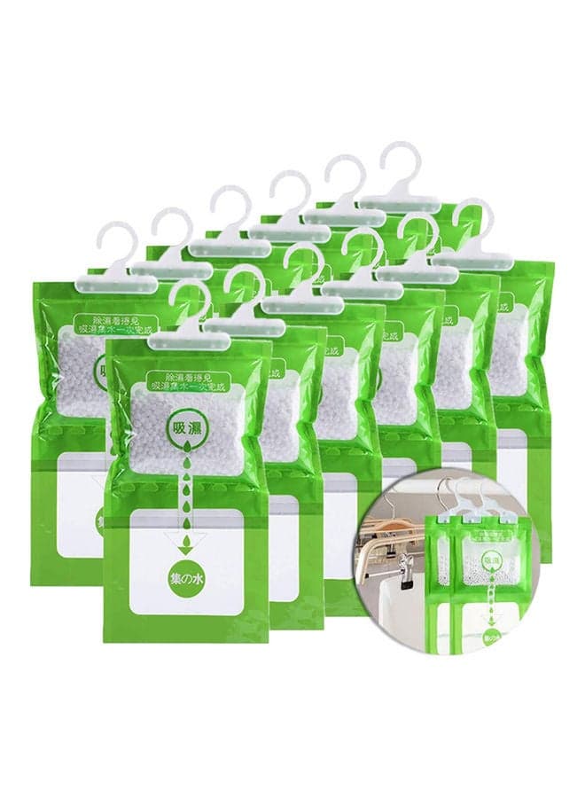 12-Piece Hangable Moisture Absorbing Bags Multicolour 36x16cm
