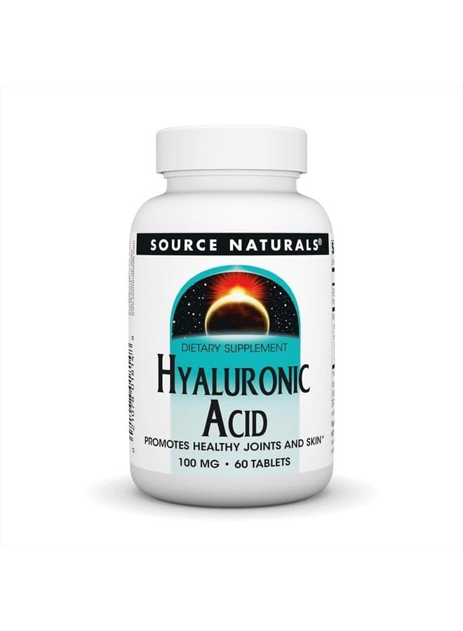 Hyaluronic Acid, Promotes Healthy Joints and Skin*, 100mg - 60 Tablets
