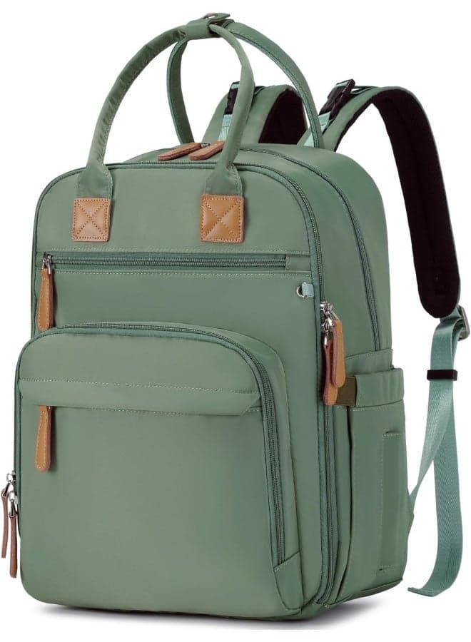 LORADI 18 Pockets Diaper Bag Backpack with Waterproof Pockets and Stroller Buckle