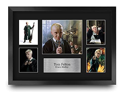 HWC Trading Tom Felton Harry Potter Draco Malfoy 16 x 12 inch A3 Printed Gifts Signed Autograph Picture Display for Movie Memorabilia Fans 16 x 12 Framed