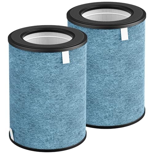 HP302 Replacement Filter Compatible with Shark HP302 HP301 NeverChange Air Purifier MAX HP200 Series Air Purifier MAX 3in1 Filter Part HE3FKPET 2 Pack