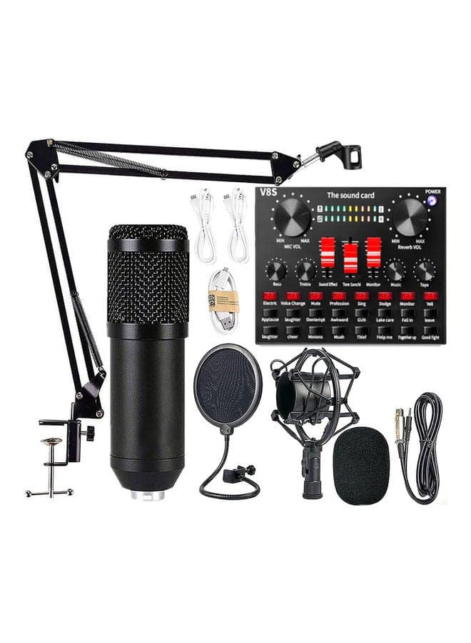 Studio Recording And Broadcasting Microphone Set Black